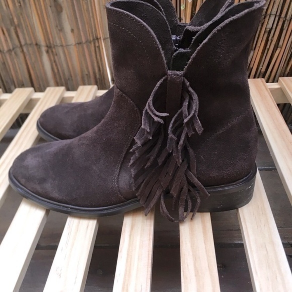 New Suede Fringe Boho Ankle Booties